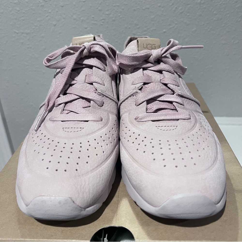 NIB UGG Women’s Tye Nubuck Leather Sneakers In Quartz Pink Size 9.5 - Picture 8 of 10